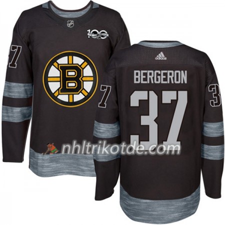 Boston Bruins Trikot Patrice Bergeron 37 1917-2017 100th Anniversary Adidas Schwarz Authentic - Herren
